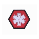 MEDIC PATCH RED BALLISTIC HEX PATCH BH00020 - Image 1