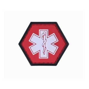 MEDIC PATCH RED BALLISTIC HEX PATCH BH00020