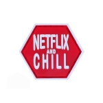 NETFLIX AND CHILL CATCHPHRASE BALLISTIC HEX PATCH BH00032 - Image 1