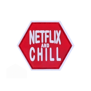 NETFLIX AND CHILL CATCHPHRASE BALLISTIC HEX PATCH BH00032