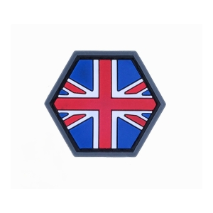 UK FLAG FULL COLOUR BALLISTIC HEX PATCH BH00039