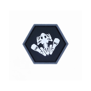 US NAVY SEALS SKULL FROGMAN WHITE WITH FLIPPERS BALLISTIC HEX PATCH BH00058