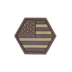 AMERICAN FLAG TAN BALLISTIC HEX PATCH BH00059 - Image 1