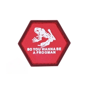 US NAVY SEALS FROGMAN SPECIAL WARFARE RED BALLISTIC HEX PATCH BH00060