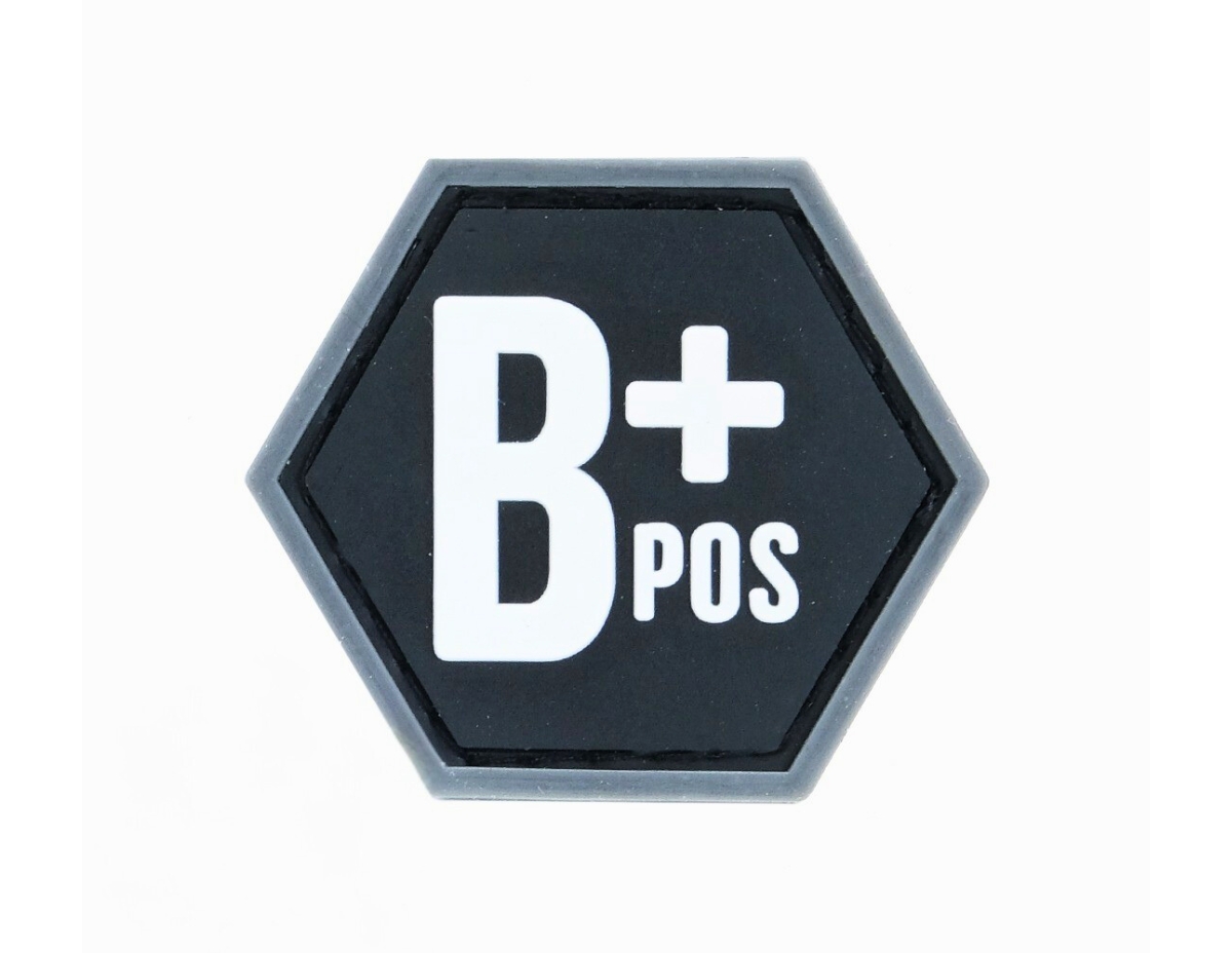 BLOOD GROUP B+ BALLISTIC HEX PATCH BH00126 - Trimex Wholesale UK