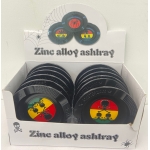 HX1503 PACK OF 12 10MM ZINC ALLOY ASHTRAY - Image 1