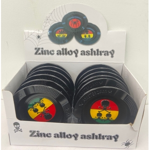 HX1503 PACK OF 12 10MM ZINC ALLOY ASHTRAY