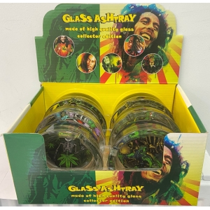 HX3004 PACK OF 6 90MM GLASS ASHTRAY