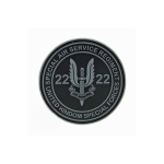 UK SPECIAL AIR SERVICE PVC PATCH BLACK UKSF-BLACK - Image 1