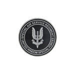 UK SPECIAL AIR SERVICE PVC PATCH GREY ON BLACK UKSF-GREY - Image 1