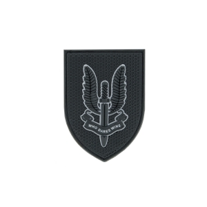 WHO DARES WINS SAS PVC PATCH BLACK WDWSAS-B