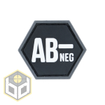 BLOOD GROUP AB- BALLISTIC HEX PATCH BH00121 - Image 1