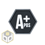 BLOOD GROUP A+ BALLISTIC HEX PATCH BH00124 - Image 1
