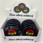 HX1504 Pack of 12 10MM ZINC ALLOY ASHTRAY - Image 1