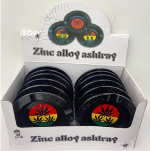 HX1504 Pack of 12 10MM ZINC ALLOY ASHTRAY