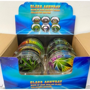 HX3008 Pack of 6 90MM Glass Ashtray