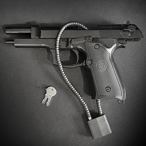 AMTA COATED STEEL CABLE GUN LOCK - Trimex Wholesale UK