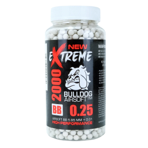 EXTREME BULLDOG 0.25G WHITE 2000 AIRSOFT BB PELLETS