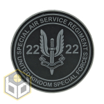 UK SPECIAL AIR SERVICE PVC PATCH BLACK UKSF-BLACK - Image 1