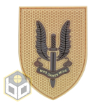 WHO DARES WINS SAS PVC PATCH TAN WDWSAS-T - Image 1