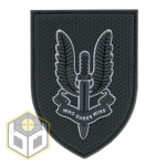 WHO DARES WINS SAS PVC PATCH BLACK WDWSAS-B - Image 1