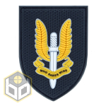 WHO DARES WINS SAS PVC PATCH YELLOW ON BLACK WDWSAS-Y - Image 1