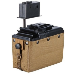 CLASSIC ARMY M249 DRUM MAGAZINE 1200R FULL AUTOMATIC TAN