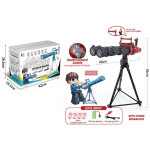 P073 GATLING ELECTRIC BUBBLE GUN DOUBLE BARREL WITH STAND - Image 1
