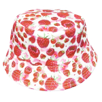 499-16 RASPBERRY REVERSABLE SUMMER BUCKET HAT - Image 1