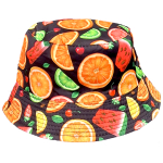 499-6 FRUITS REVERSABLE SUMMER BUCKET HAT - Image 1