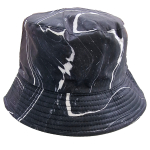 499-9 BLACK MARBEL REVERSABLE SUMMER BUCKET HAT - Image 1