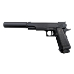 Galaxy G6A Airsoft Metal Spring Pistol - Black - Image 1