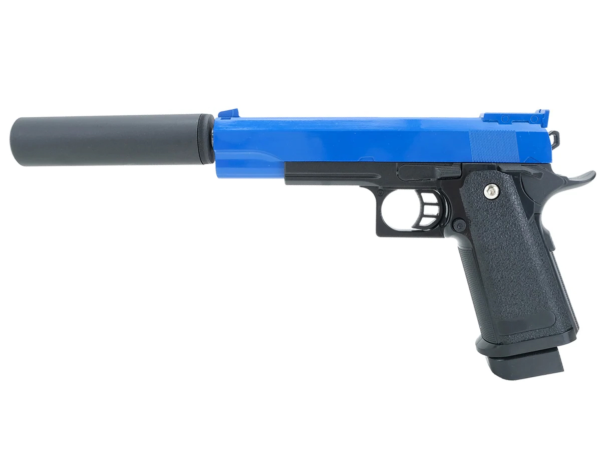 Galaxy G6A Airsoft Metal Spring Pistol - Blue - Trimex Wholesale UK