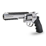KL HERC 6 AIRGUN REVOLVER CO2 DUAL AMMO SILVER TITAN WITH HARD CASE - Image 1