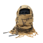 TX GUN DESIGN SQUARE SCARF - TAN - Image 1