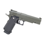 G6 Galaxy Airsoft Metal Spring Pistol - Green Two Tone - Image 4