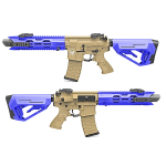 HB201 HFC Tactical AEG Airsoft Rifle Tan Blue - Image 2
