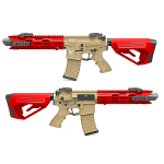 HB201 HFC Tactical AEG Airsoft Rifle Tan Red - Image 2