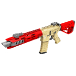 HB201 HFC Tactical AEG Airsoft Rifle Tan Red - Image 1