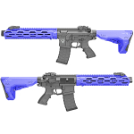 HB202 HFC Tactical AEG Airsoft Rifle Black Blue - Image 2