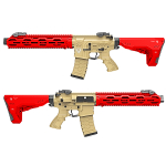 HB202 HFC Tactical AEG Airsoft Rifle Tan Red - Image 2