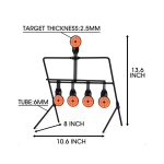 105515 Trimex Arms Rotating Spinner Self-Resetting Meatal Shooting Target - 4+1 - Image 2
