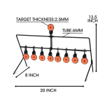 105515-9 Trimex Arms Rotating Spinner Self-Resetting Meatal Shooting Target - 9+1 - Image 2