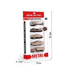 WY210-22 Pack of 5 Pull Back Military Vehicles
