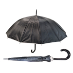 1248 Black Umbrella With J-Shaped Handle - Image 1