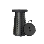 TX-348 Portable Collapsible Telescopic Stool - Black - Image 1