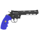 King Arms 6 Python 357 Custom I CO2 Airsoft Revolver Two Tone Black Blue - Image 2