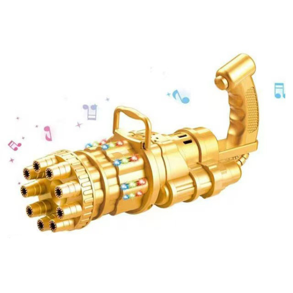 YG88001A Mini Gatling Bubble Gun With Music And Light