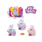 CH6003A Battery-Operated Plush Bunny – 15cm With Carry Case - Image 1