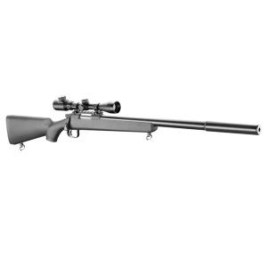 JG Works BAR-10G Bolt Action Airsoft Sniper Rifle with Silencer